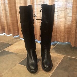 Seychelles dramatic black riding boots size 6